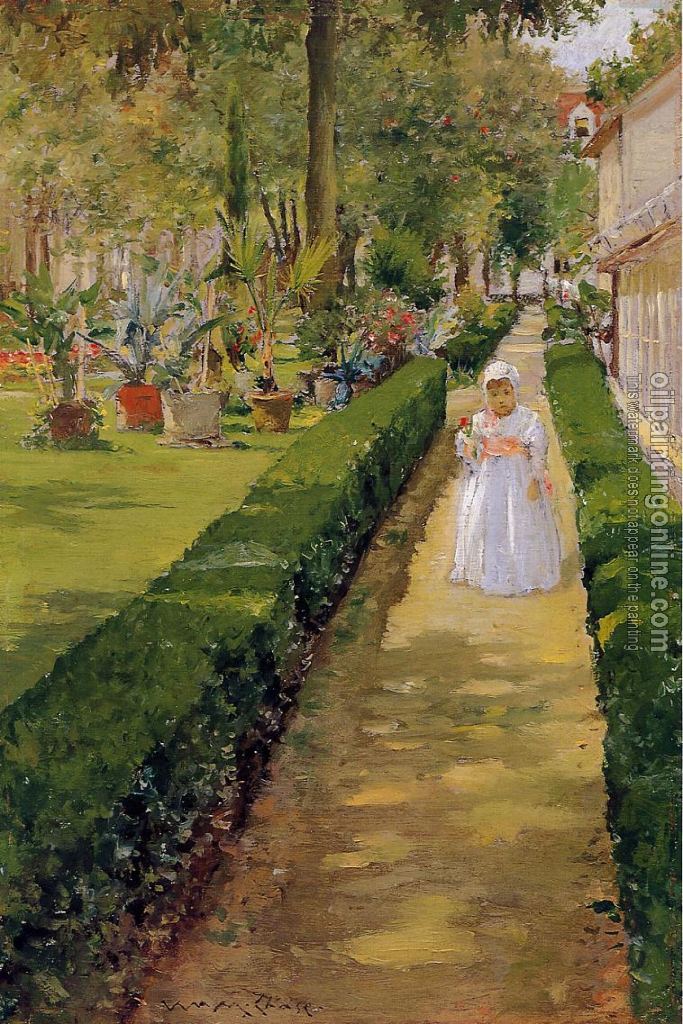 Chase, William Merritt - Child on a Garden Walk